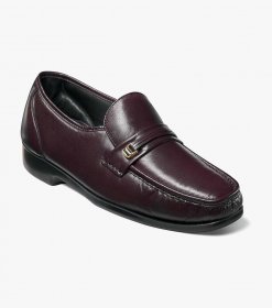 Florsheim Men's Riva Moc Toe Bit Loafer - Burgundy Florsheim Men's Riva Moc Toe Bit Loafer - Burgundy