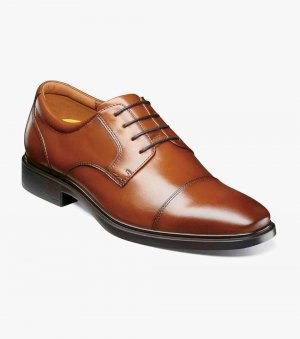 Florsheim Men's Forecast Waterproof Cap Toe Oxford - Cognac