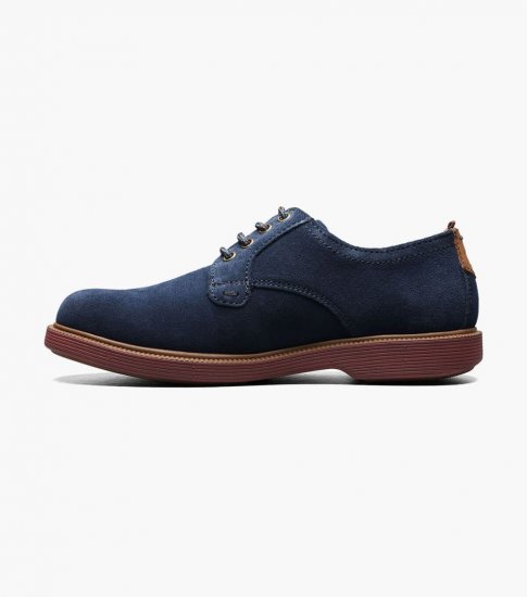 Florsheim Supacush Jr. Boys Plain Toe Oxford - Navy - Click Image to Close