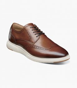 Florsheim Men's Dash Wingtip Oxford - Cognac Multi Florsheim Men's Dash Wingtip Oxford - Cognac Multi