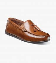 Florsheim Jasper Jr. Boys Moc Toe Drop Tassel Loafer - Saddle Tan