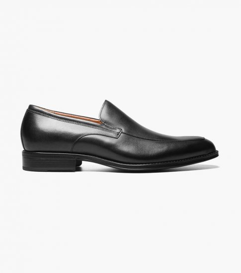 Florsheim Men's Amelio Moc Toe Venetian Slip On - Black - Click Image to Close