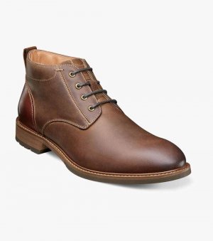 Florsheim Men's Lodge Plain Toe Chukka Boot - Brown CH