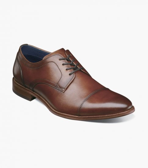 Florsheim Men's Flex Cap Toe Oxford - Cognac - Click Image to Close