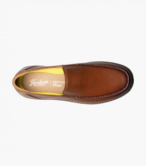 Florsheim Men's Central Moc Toe Venetian Loafer - Cognac - Click Image to Close