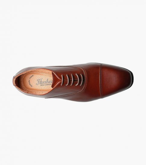 Florsheim Men's Corbetta Cap Toe Oxford - Cognac - Click Image to Close