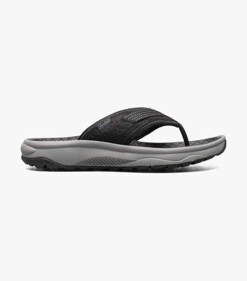 Florsheim Men's Tread Lite Thong Sandal - Black - Click Image to Close