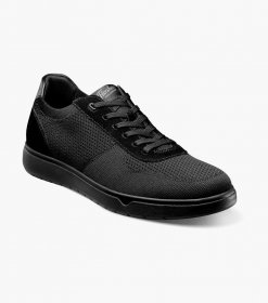 Florsheim Men's Heist Knit 6-Eye Lace To Toe Sneaker - Black Florsheim Men's Heist Knit 6-Eye Lace To Toe Sneaker - Black