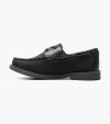 Florsheim Croquet Jr. Boys Moc Toe Boat Shoe - Black Nubuck