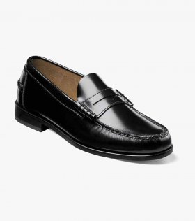 Florsheim Men's Berkley Moc Toe Penny Loafer - Black