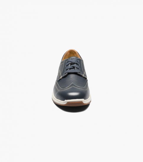 Florsheim Great Lakes Jr. Boys Wingtip Oxford - Navy - Click Image to Close