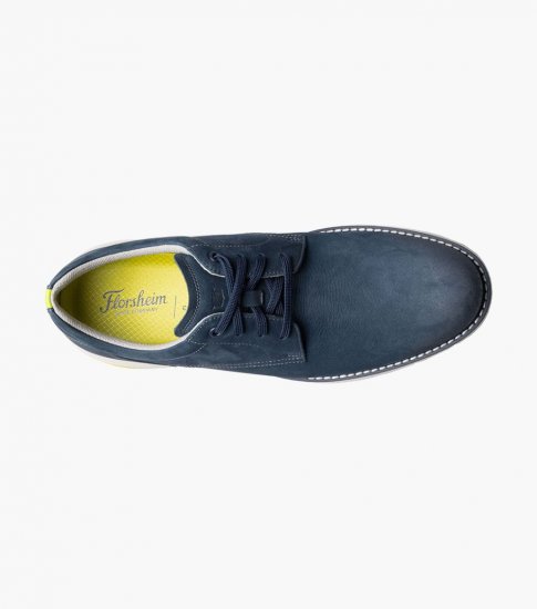 Florsheim Men's Frenzi Plain Toe Oxford - Navy Nubuck - Click Image to Close