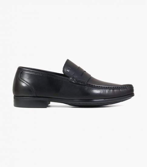 Florsheim Men's Puente Moc Toe Penny Loafer - Black - Click Image to Close