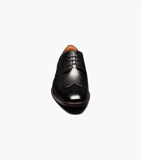 Florsheim Men's Sorrento Wingtip Oxford - Black - Click Image to Close