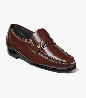 Florsheim Men's Riva Moc Toe Bit Loafer - Cognac