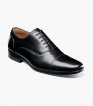 Florsheim Men's Postino Cap Toe Balmoral Oxford - Black Smooth