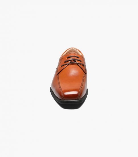 Florsheim Reveal Jr. Boys Bike Toe Oxford - Cognac - Click Image to Close