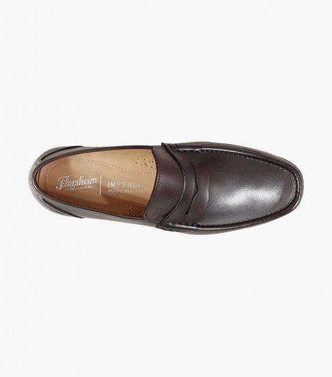 Florsheim Men's Puente Moc Toe Penny Loafer - Brown - Click Image to Close