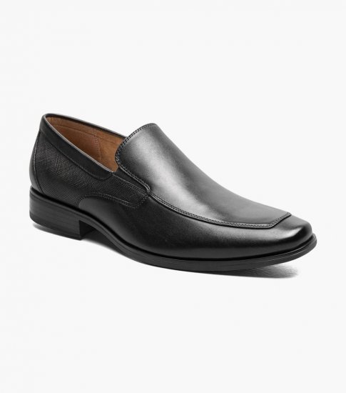 Florsheim Men's Jackson Moc Toe Slip On - Black - Click Image to Close