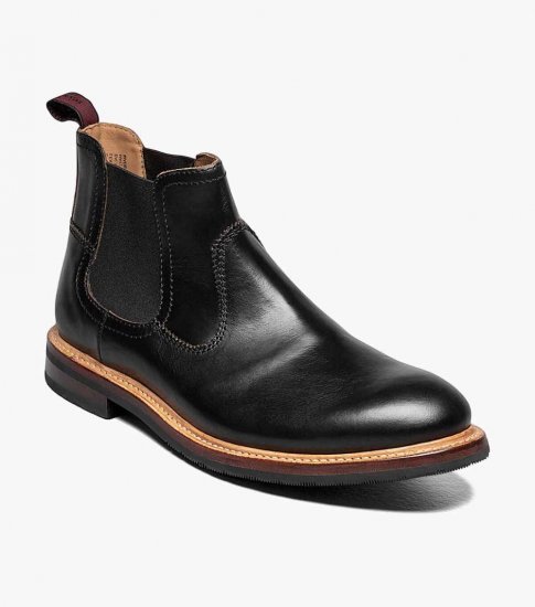 Florsheim Men's Foundry Plain Toe Gore Boot - Black - Click Image to Close