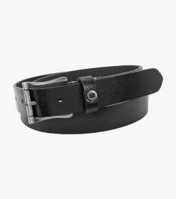 Florsheim Gilmore Saddle Leather Bit Belt - Black