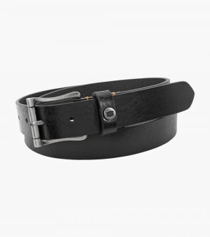 Florsheim Gilmore Saddle Leather Bit Belt - Black