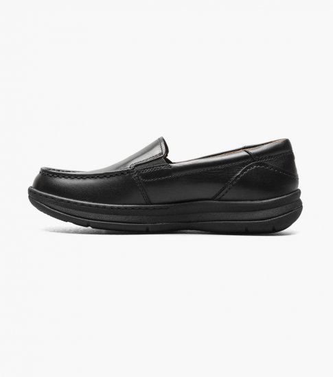 Florsheim Central Jr. Moc Toe Venetian Loafer - Black - Click Image to Close