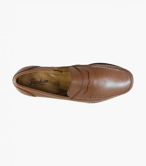 Florsheim Men's Beaufort Moc Toe Penny Loafer - Cognac - Click Image to Close