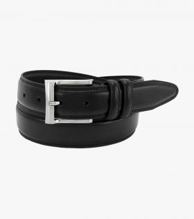 Florsheim Martin Pebble Grain Leather Belt - Black