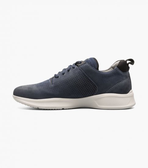 Florsheim Men's Studio Perf Toe Lace Up Sneaker - Navy - Click Image to Close