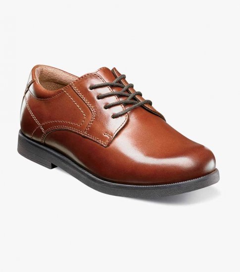 Florsheim Midtown Jr. Boys Plain Toe Oxford - Cognac - Click Image to Close