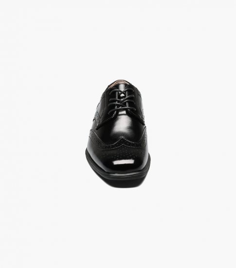 Florsheim Reveal Jr. Boys Wingtip Oxford - Black - Click Image to Close