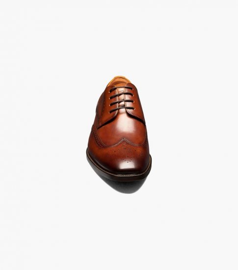 Florsheim Men's Sorrento Wingtip Oxford - Cognac - Click Image to Close