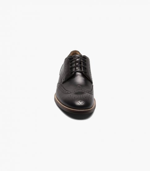 Florsheim Men's Rucci Wingtip Oxford - Black - Click Image to Close