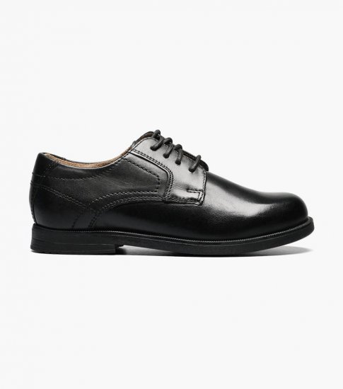 Florsheim Midtown Jr. Boys Plain Toe Oxford - Black - Click Image to Close