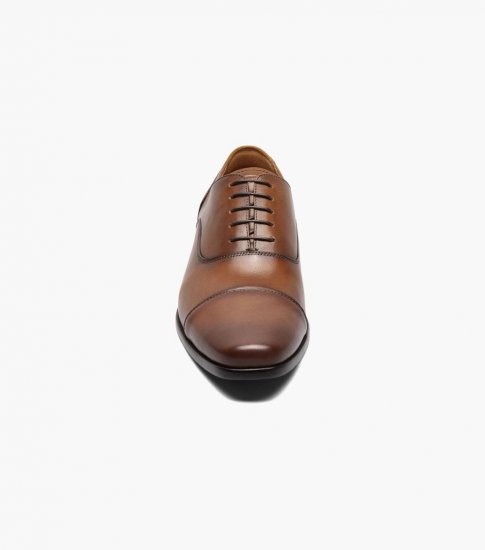 Florsheim Men's Postino Cap Toe Balmoral Oxford - Cognac Smooth - Click Image to Close