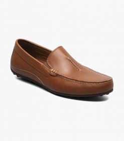 Florsheim Men's Throttle Moc Toe Venetian Loafer - Saddle Tan Florsheim Men's Throttle Moc Toe Venetian Loafer - Saddle Tan