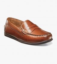 Florsheim Jasper Jr. Boys Moc Toe Penny Driver - Saddle Tan