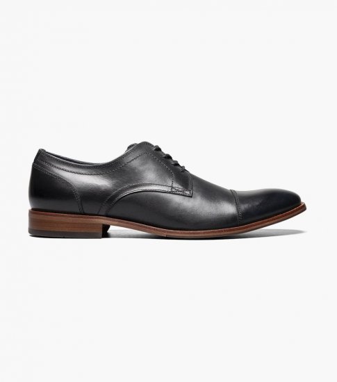 Florsheim Men's Flex Cap Toe Oxford - Black - Click Image to Close