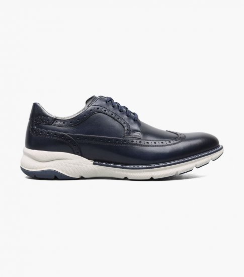 Florsheim Men's Frenzi Wingtip Oxford - Navy - Click Image to Close