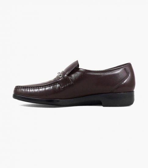 Florsheim Men's Rovito Moc Toe Bit Loafer - Burgundy - Click Image to Close