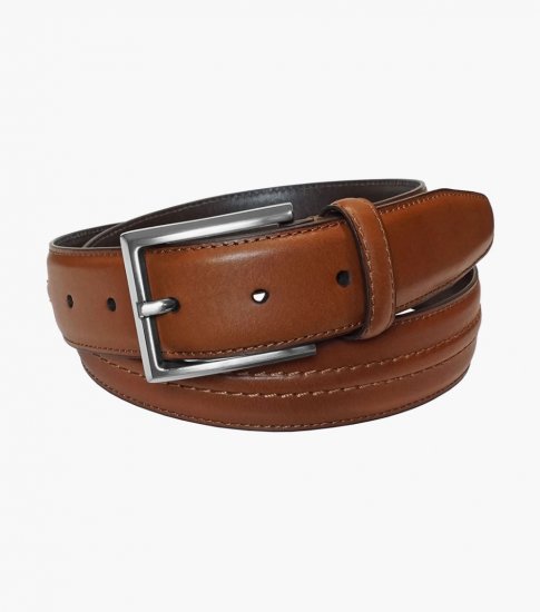 Florsheim Caprio Genuine Leather Belt - Cognac - Click Image to Close