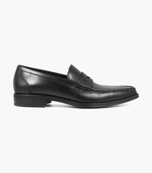 Florsheim Men's Amelio Moc Toe Penny Loafer - Black - Click Image to Close