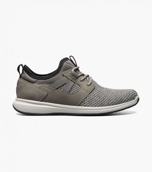 Florsheim Great Lakes Jr. Boys Knit Plain Toe Sneaker - Gray - Click Image to Close