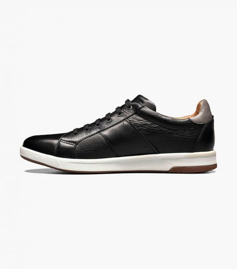 Florsheim Men's Crossover Lace To Toe Sneaker - Black - Click Image to Close