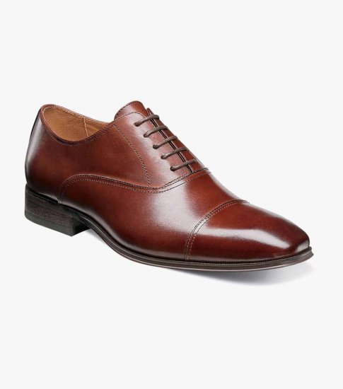 Florsheim Men's Corbetta Cap Toe Oxford - Cognac - Click Image to Close