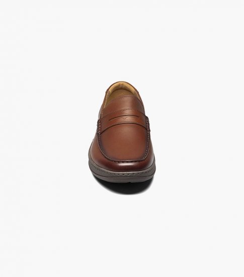 Florsheim Men's Central Moc Toe Penny Loafer - Cognac - Click Image to Close