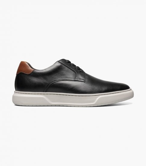 Florsheim Men's Premier Plain Toe Lace Up Sneaker - Black - Click Image to Close