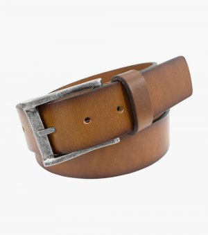 Florsheim Albert Genuine Leather Belt - Cognac