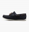 Florsheim Jasper Jr. Boys Moc Toe Drop Tassel Loafer - Navy Suede